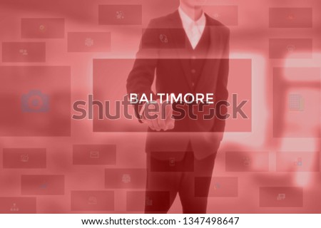 select BALTIMORE - technology and business concept