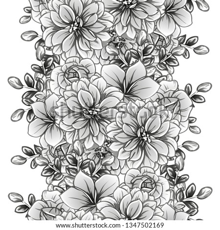 Flower print. Elegance seamless pattern.