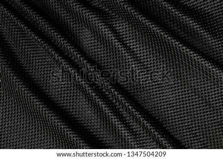 Black fabric texture for background and design art work, beautiful pattern Synthetic fabric.