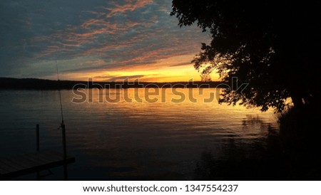 Pictures of sun set over water