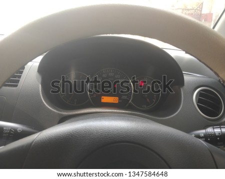 Basic Indian car model speedometer panel stock image