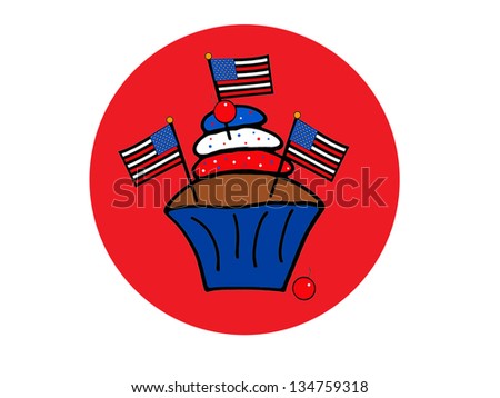Flag Cupcake