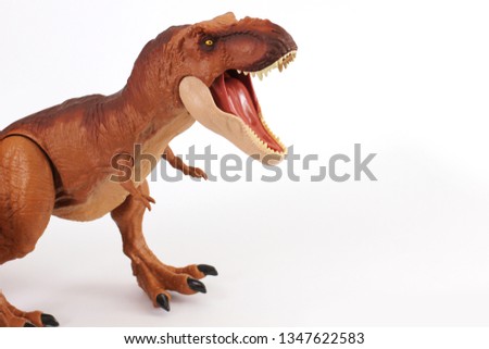 T-Rex toy dinosaur, baby toy, tyrannosaurus, dinosaur isolated on white background