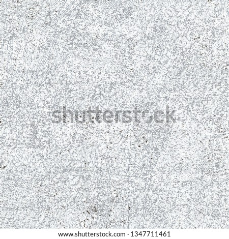 Worn wall texture. Dirty and scratched stone surface. Light gray rough background. Vector illustration.