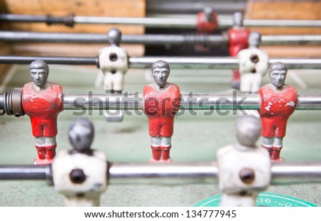 football table close up ,soccer table Royalty-Free Stock Photo #134777945