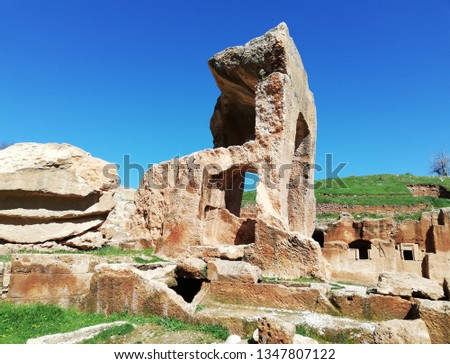 Dara is a historical ancient city located on the Mardin. Mesopotamia Dara Ancient City Ruins. (Mardin - Turkey)