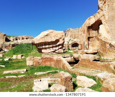 Dara is a historical ancient city located on the Mardin. Mesopotamia Dara Ancient City Ruins. (Mardin - Turkey)