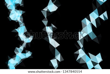 Light BLUE vector triangle mosaic template. Colorful abstract illustration with gradient. New texture for your design.