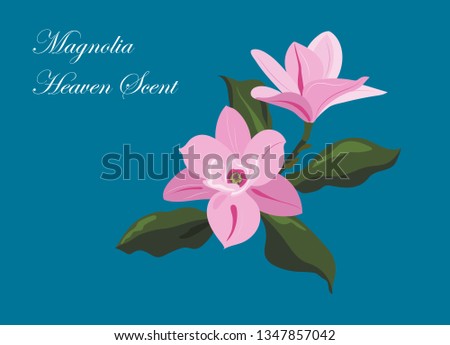 Magnolia Heaven Scent vector card