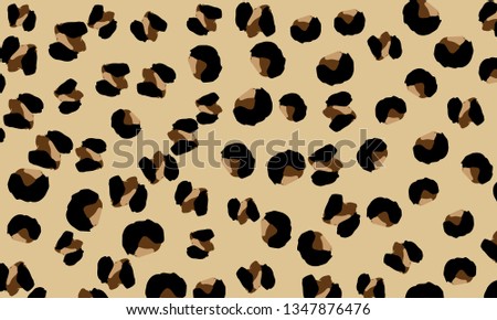 Leopard print design. Animal skin pattern. Vector illustration.