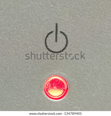 Macro emblem power and button red light