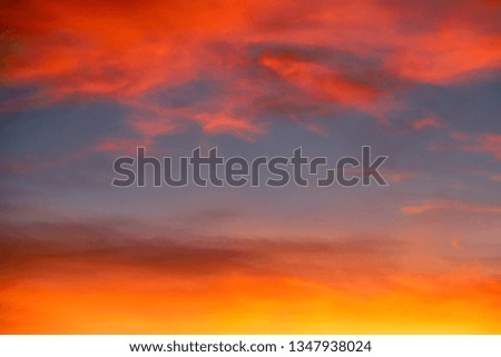 Sunset and red sky 