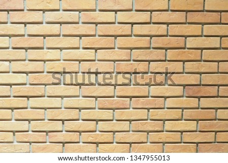 Closeup of red brick wall in light warm tone for home and building decoration and construction. Cool banner on ad, page, cover, website and presentation
