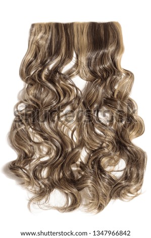 single piece clip in wavy brown mix blonde piano color style synthetic hair extensions