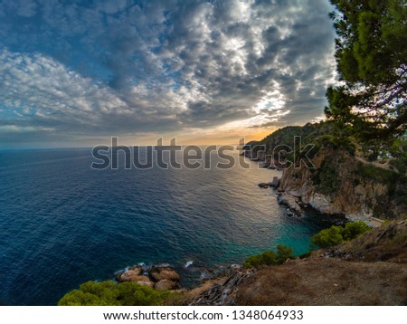beautiful scenery of the coast of Tossa de Mar ... Spain