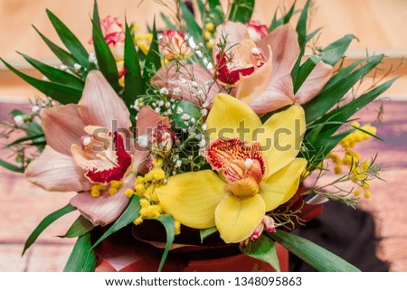 beautiful bouquet of orchids