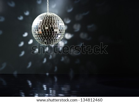 Mirrorball over the dance floor