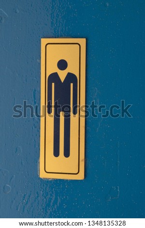 Toilet sign for men