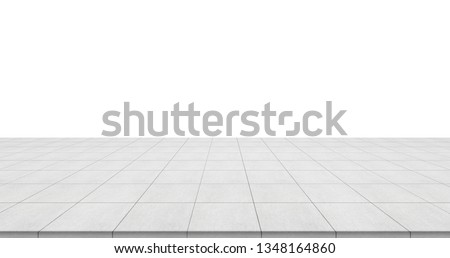 Business concept - empty stone floor top isolated on white background for display or mockup product Royalty-Free Stock Photo #1348164860