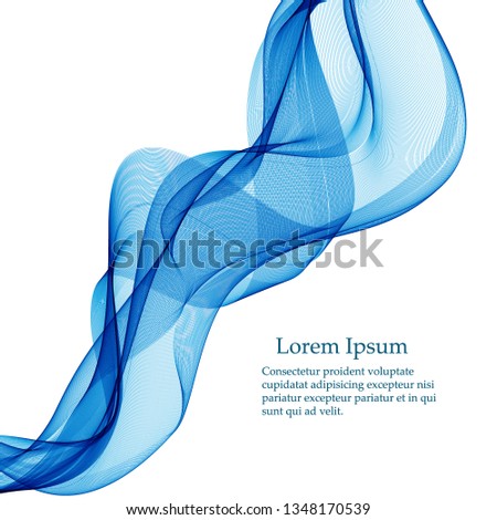 Abstract vector background, blue waved lines for brochure, website, flyer design. illustration eps10.