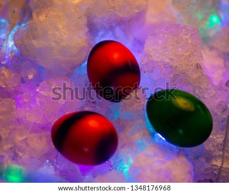 Easter eggs of ice