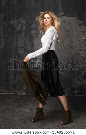 Fashion photo of a beautiful elegant young woman