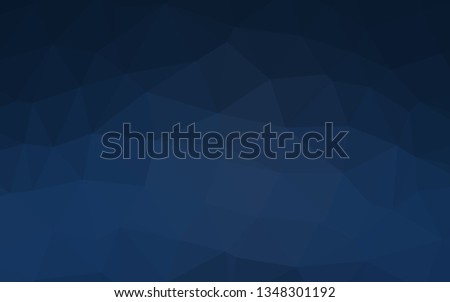 Dark BLUE vector shining triangular pattern. A sample with polygonal shapes. Triangular pattern for your business design.