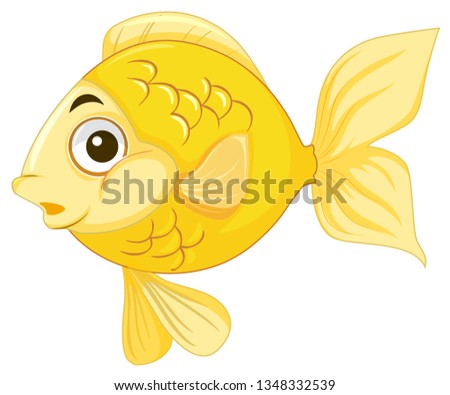 A goldfish on white background illustration
