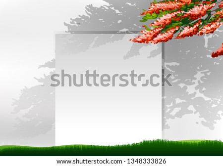 White Template With tree illustration
