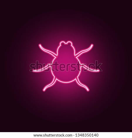 virus icon. Elements of cyber security in neon style icons. Simple icon for websites, web design, mobile app, info graphics