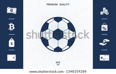Football symbol. Soccer Ball Icon. Graphic elements for your design