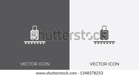 Light & Dark Gray Icon of Travel bag For Mobile, Software & App.. Eps. 10. - Vector