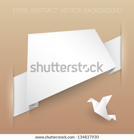 Abstract vector banner origami