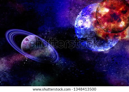the galaxy planet around the universe