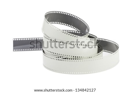 filmstrip roll on white background