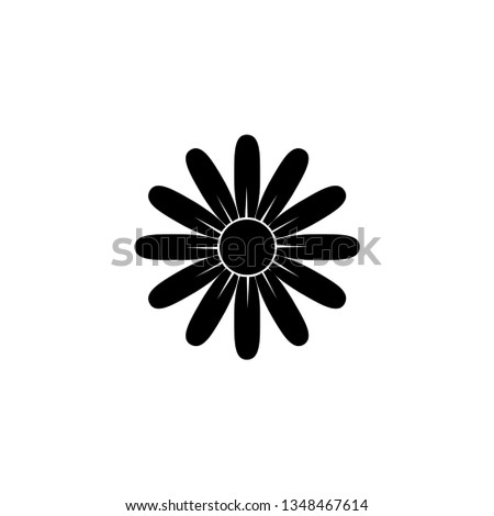 flower icon vector, hibiscus flower illustration