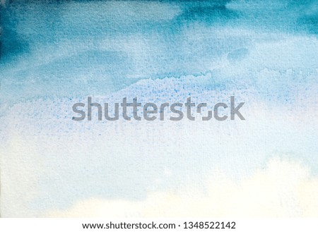 watercolor blue abstract clouds background