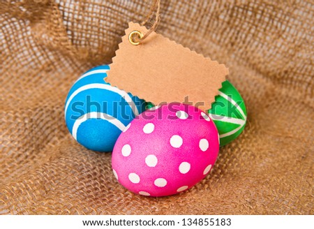 Easter Eggs with empty label