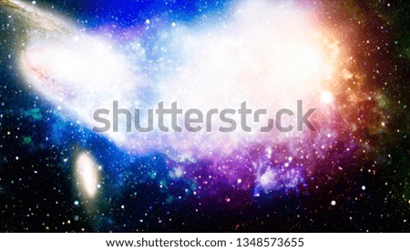Nice space of the galaxy ,atmosphere with stars at dark background. Deep space art. Galaxies, nebulas and stars in universe. Elements of this image furnished by NASA