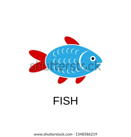 Fish icon. Fish symbol design. Stock - Vector illustration can be used for web
