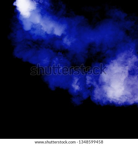 blue smoke on dark background 