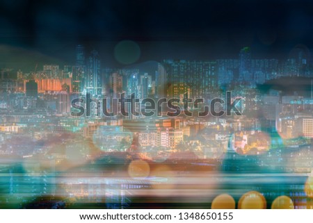 Abstract bokeh city light background