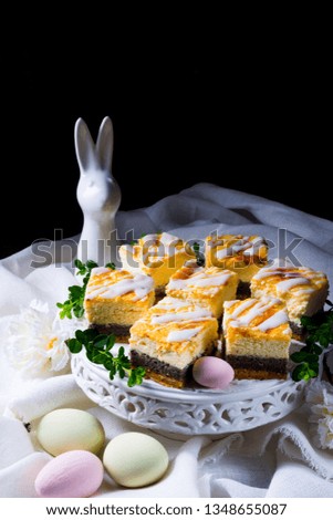 delicious easter poppy seed cake with white glaze