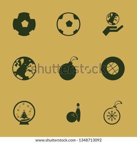 sphere icon set with football ball, basketball ball and soccer ball vector illustration