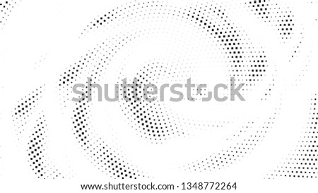 Halftone gradient pattern. Abstract halftone square background. Gray square dots pattern. Vector halftone texture. Radial twisted circle. Grunge texture. Pop Art, Comic small dots. Wave twisted dots.