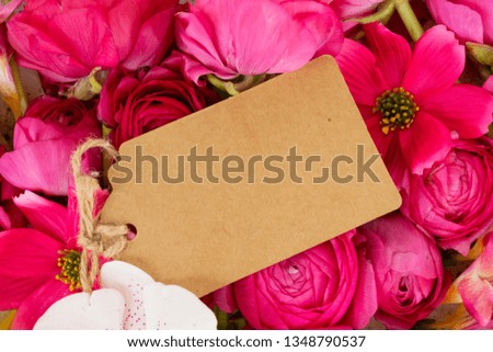 Flowers flat lay composition