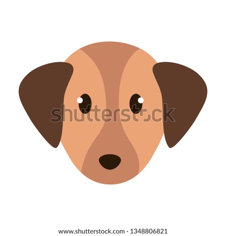 cute little head dog mascot