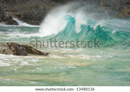Crashing Wave on the Na Pali Coast, Kauai