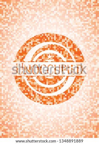 Unoccupied orange mosaic emblem