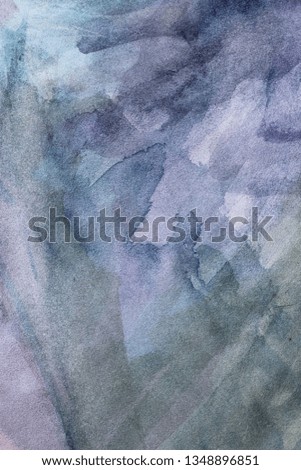 Abstract watercolor blue handmade background